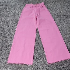 Hudson Jeans Pink Flare Wide-Leg Women Jeans